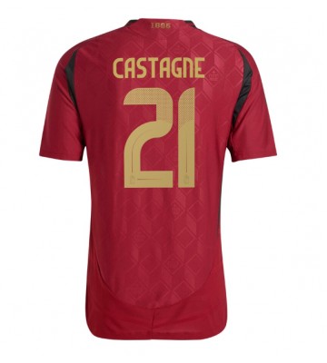 Belgien Timothy Castagne #21 Hemmatröja EM 2024 Kortärmad